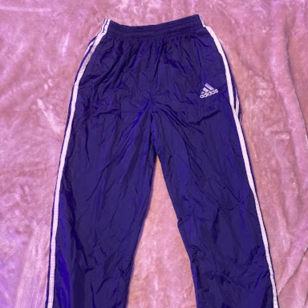 vintage navy blue Adidas sweatpants